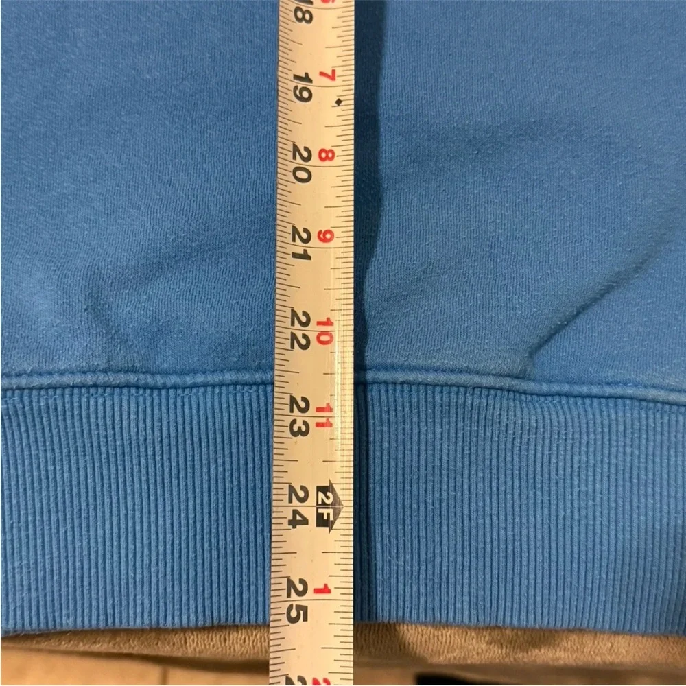 The North Face Blue Pullover Hoodie with Ribbed‎ Cuffs and Soft Texture Large